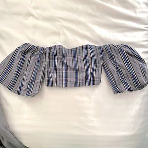 Zara Plaid Puff Sleeve Top